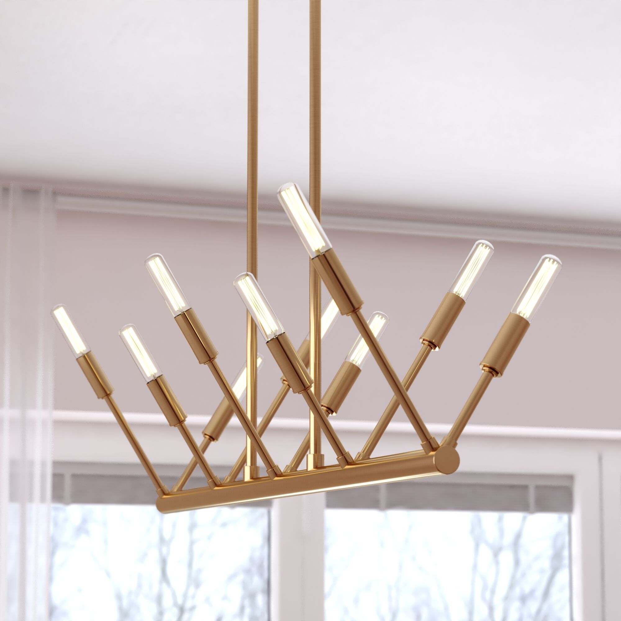 Warwick Linear Chandelier Island Pendant Ceiling Light