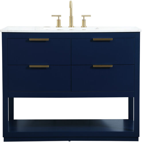 Larkin 42 X 22 X 34 inch Blue Vanity Sink Set