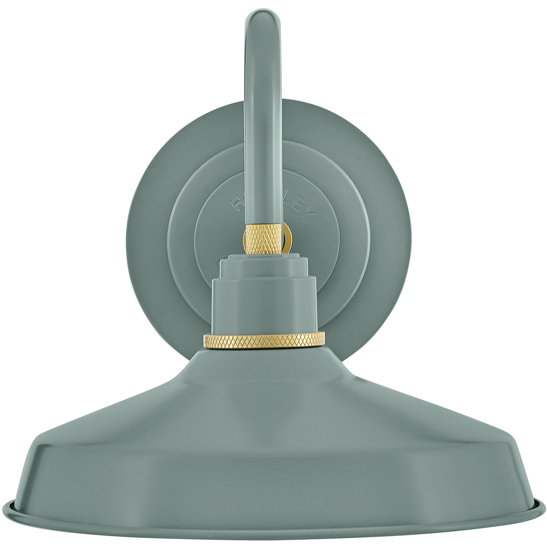 Foundry Classic Outdoor Barn Light in Sage Green, Gooseneck