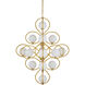 Storrs 14 Light 34 inch Contemporary Gold Leaf and Contemporary Gold Chandelier Ceiling Light