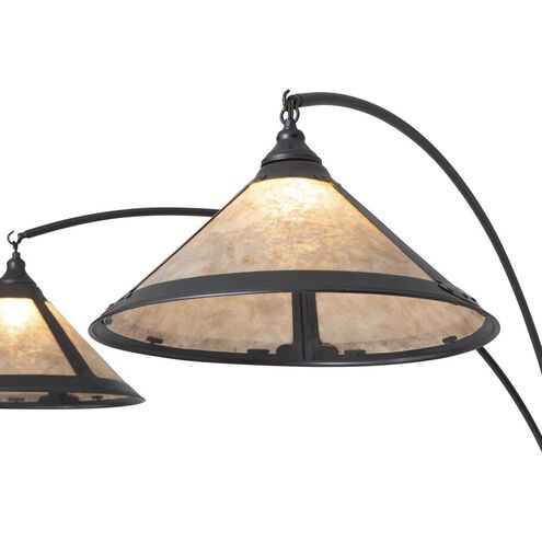 Natural Mica 86 inch 40.00 watt Gunmetal and Charcoal Gray Arc Floor Lamp Portable Light