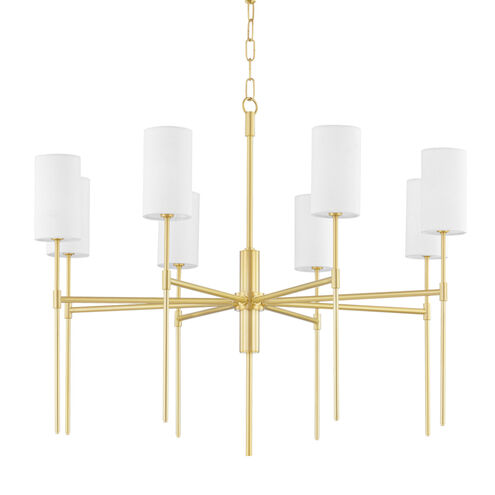 Olivia 8 Light 35 inch Aged Brass Chandelier Ceiling Light