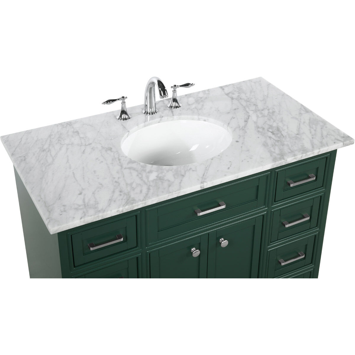 Americana 42 X 21.5 X 35 inch Green Vanity Sink Set