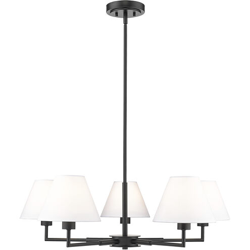 Leila 5 Light 34 inch Matte Black Chandelier Ceiling Light