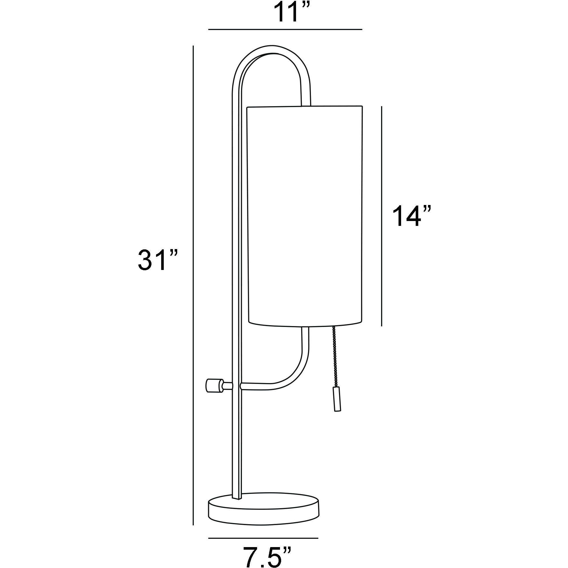 Xandra 31 inch 60.00 watt Black Table Lamp Portable Light