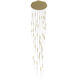 Main St. LED 37 inch Brushed Brass Pendant Ceiling Light in Frosted