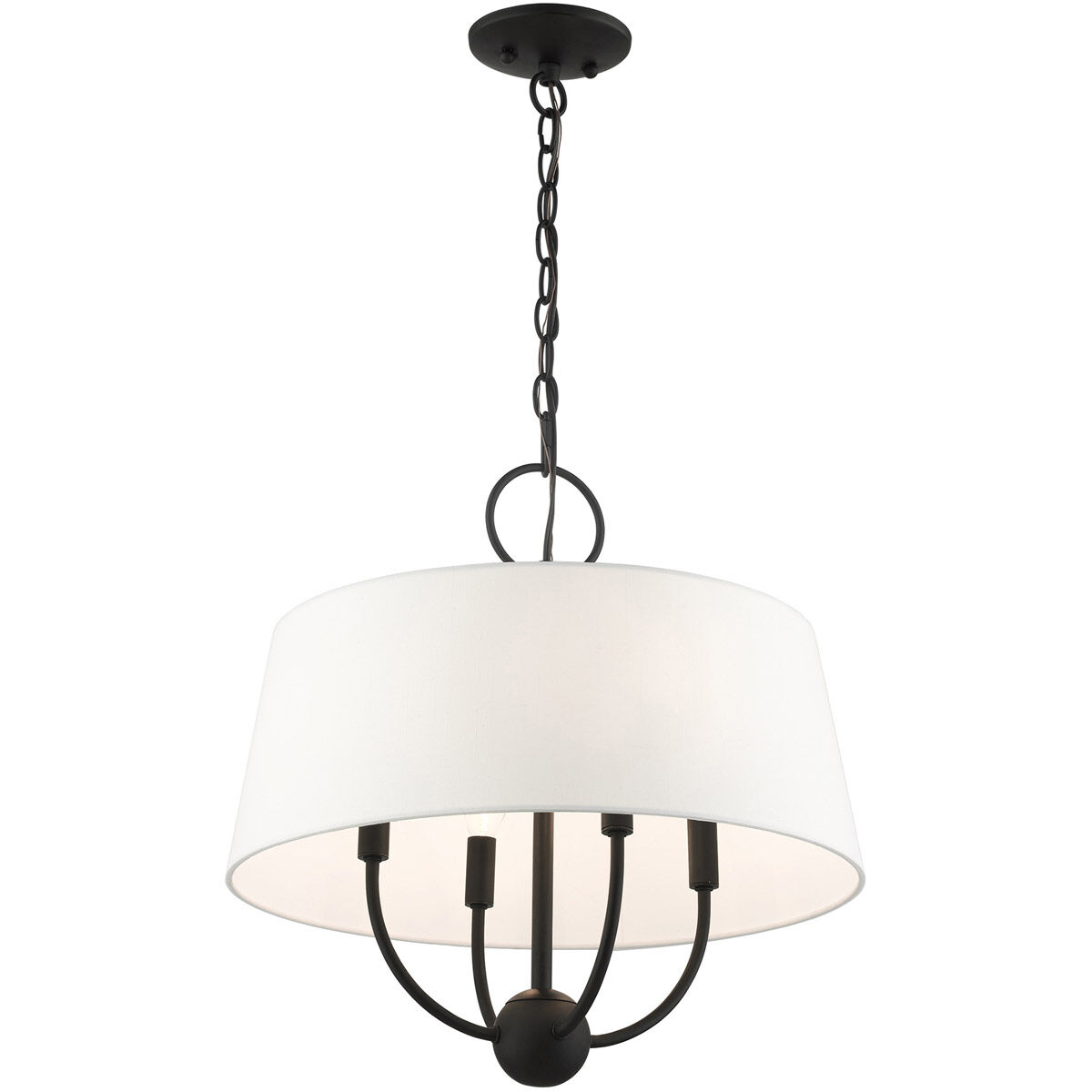 Ridgecrest 4 Light 18 inch Black Pendant Chandelier Ceiling Light