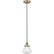 Edison Olean 1 Light 7 inch Antique Brass Mini Pendant Ceiling Light
