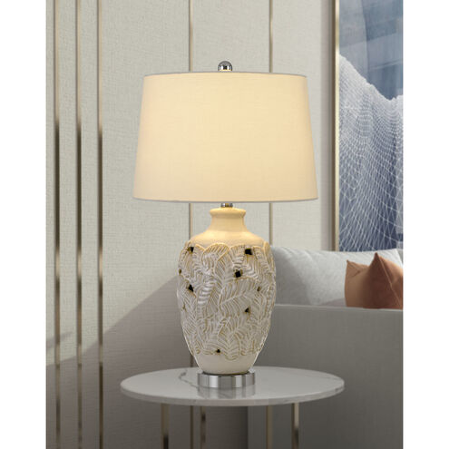 Leland 28 inch 150 watt Ivory/Gold Table Lamp Portable Light