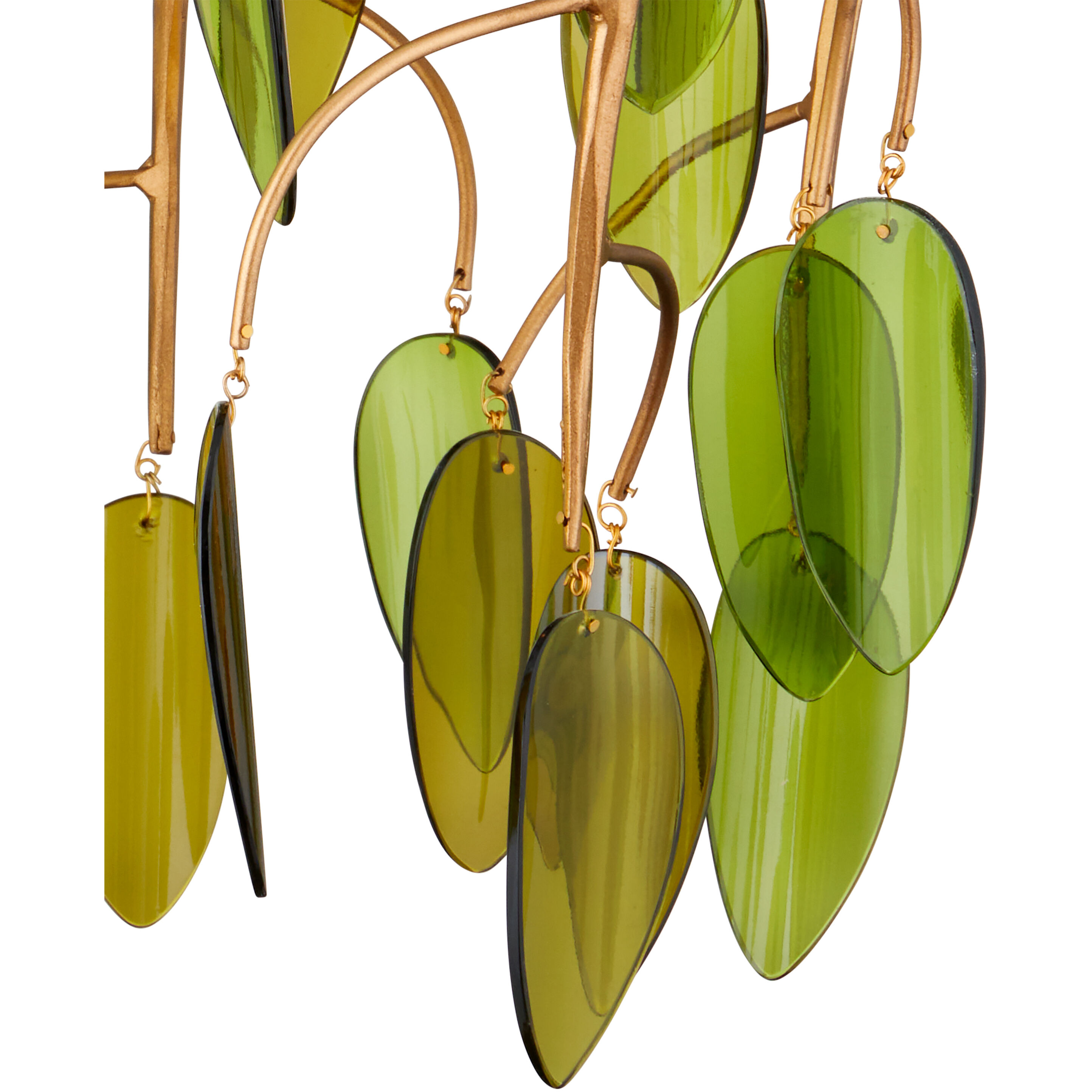 Midsummer 1 Light 16 inch Brass/Green Pendant Ceiling Light