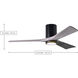 Atlas Irene-3HLK 52 inch Brushed Nickel with Matte White Blades Ceiling Fan, Flush Mounted