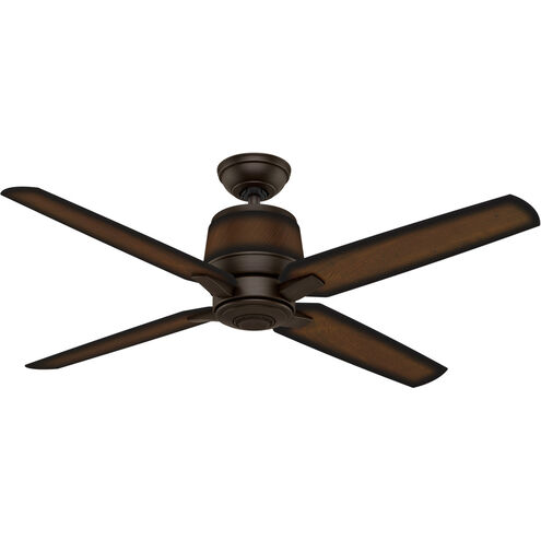 Aris 54 inch Brushed Cocoa with Burnished Mahogany, Burnished Mahogany Blades Ceiling Fan