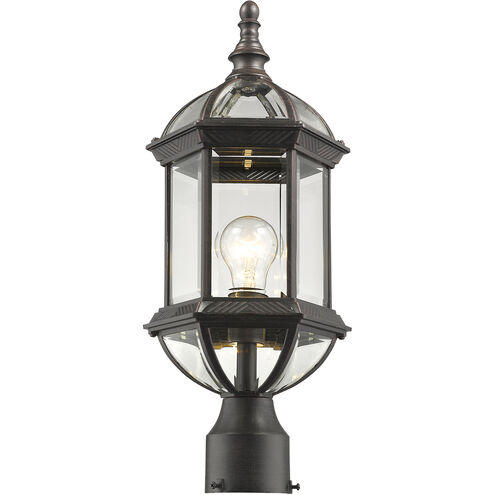 Annex 1 Light 19.5 inch Rust Outdoor Post Mount Fixture