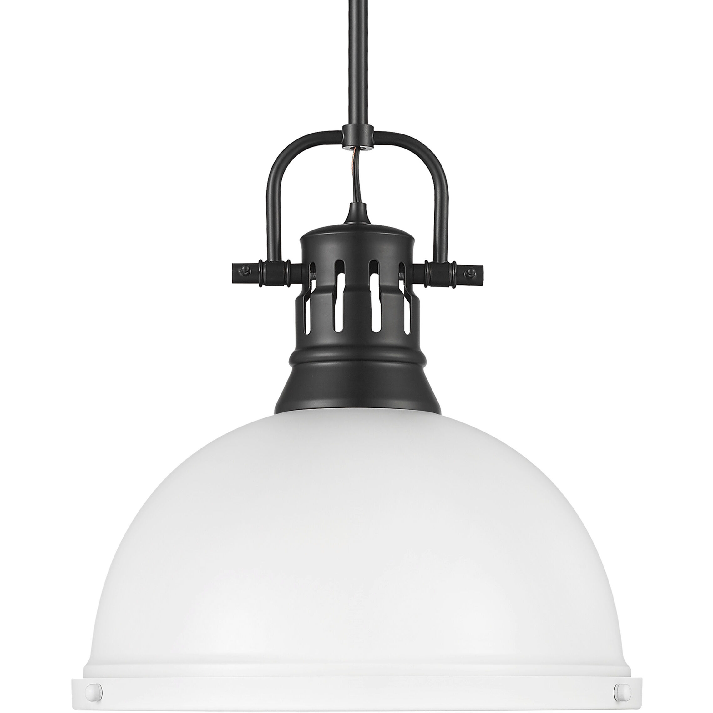 Yep Duncan 1 Light 14 inch Matte Black Pendant Ceiling Light in Matte White