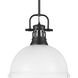 Yep Duncan 1 Light 14 inch Matte Black Pendant Ceiling Light in Matte White