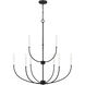 Greenwich 9 Light 32 inch Midnight Black Chandelier Ceiling Light