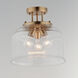 Acadia 3 Light 13 inch Heritage Semi-Flush Mount Ceiling Light