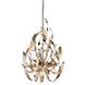 Graffiti 3 Light 15 inch Silver Leaf and Polished Stainless Mini Pendant Ceiling Light 