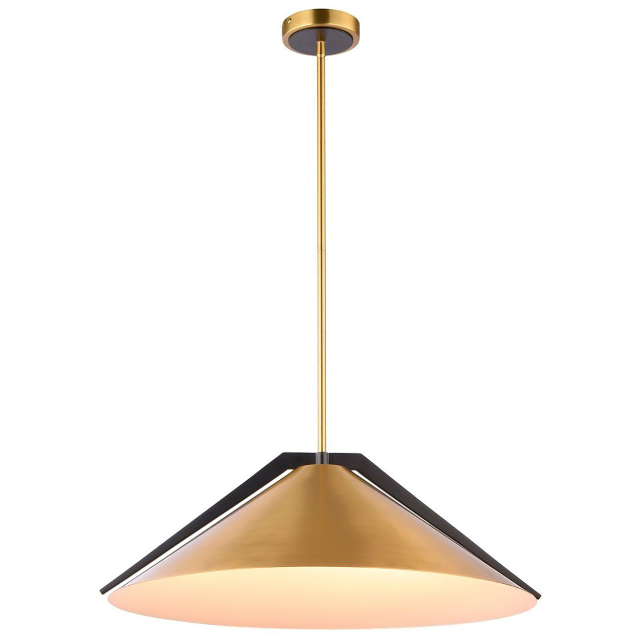 Baltic LED 24 inch Black and Brass Pendant Ceiling Light