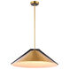 Baltic LED 24 inch Black and Brass Pendant Ceiling Light