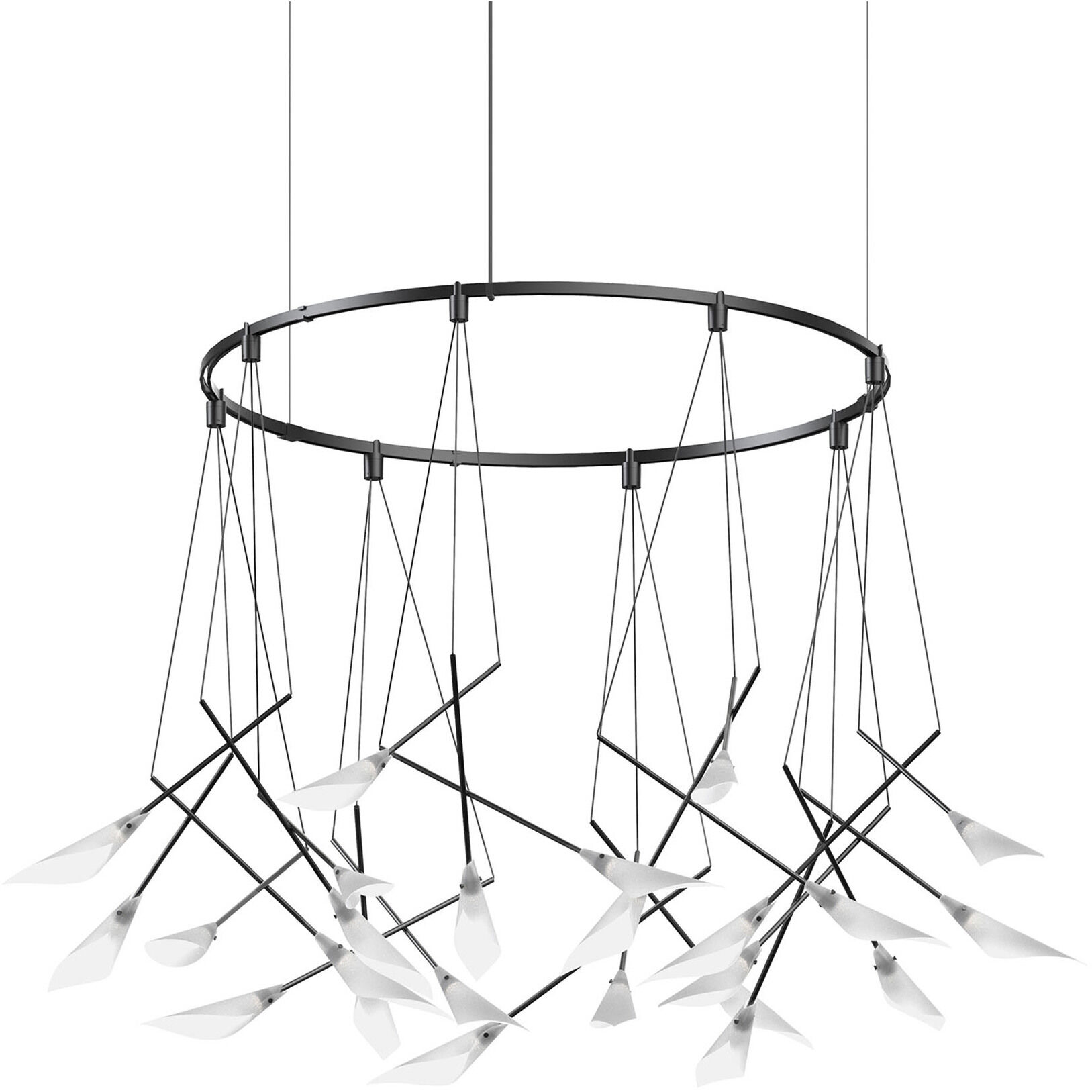 Suspenders LED 54 inch Satin Black Suspension Ceiling Light