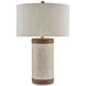 Baptiste 30 inch 150 watt Ivory/Brown/Brushed Brass Table Lamp Portable Light