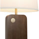 Laurel 30 inch 9 watt Dark Walnut and Weathered Brass Table Lamp Portable Light