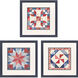 Simple American Red and White and Blue Framed Art, Propac
