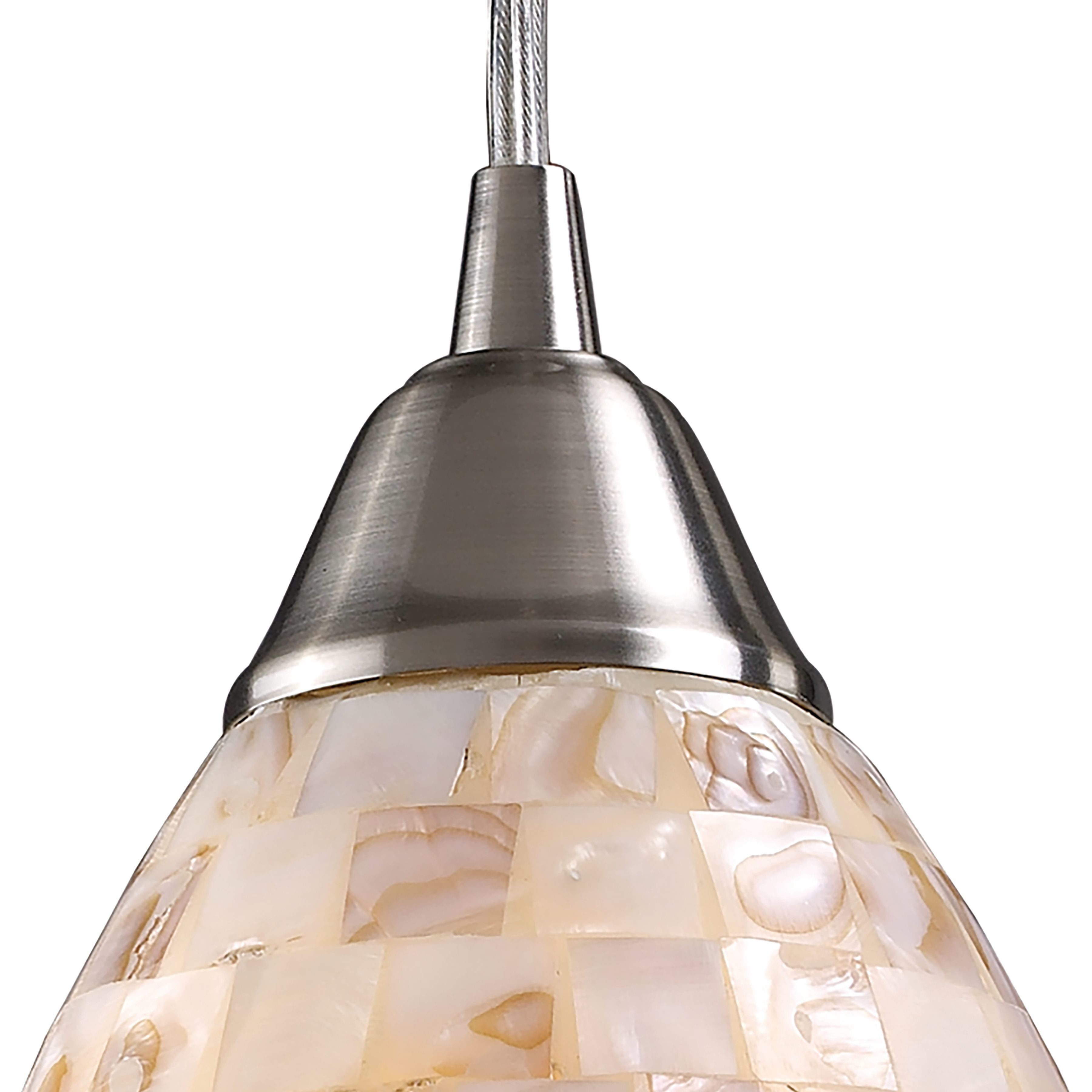 Capri 1 Light 5 inch Satin Nickel Pendant Ceiling Light