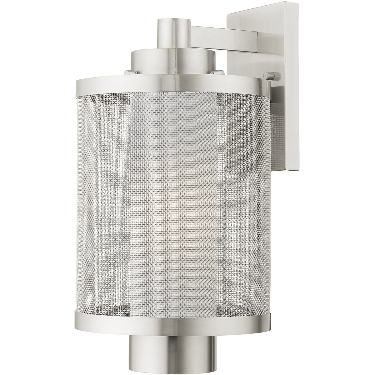 Nottingham 1 Light 17 inch Brushed Nickel Outdoor Wall Lantern