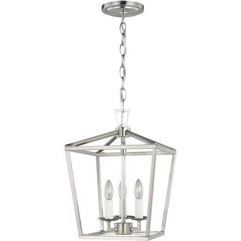 C&M by Chapman & Myers Dianna LED 9.75 inch Brushed Nickel Pendant Ceiling Light