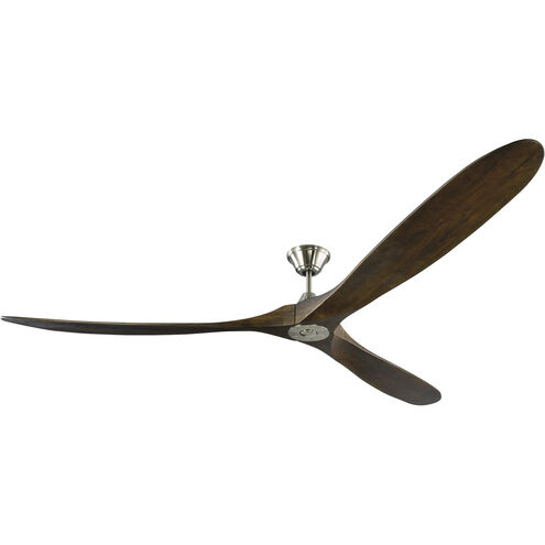 Maverick 88 88 inch Brushed Steel with Dark Walnut Blades Ceiling Fan