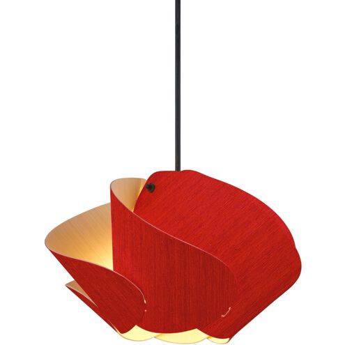 Matilda LED 11.9 inch Red and Ash Pendant Ceiling Light in Red/Ash