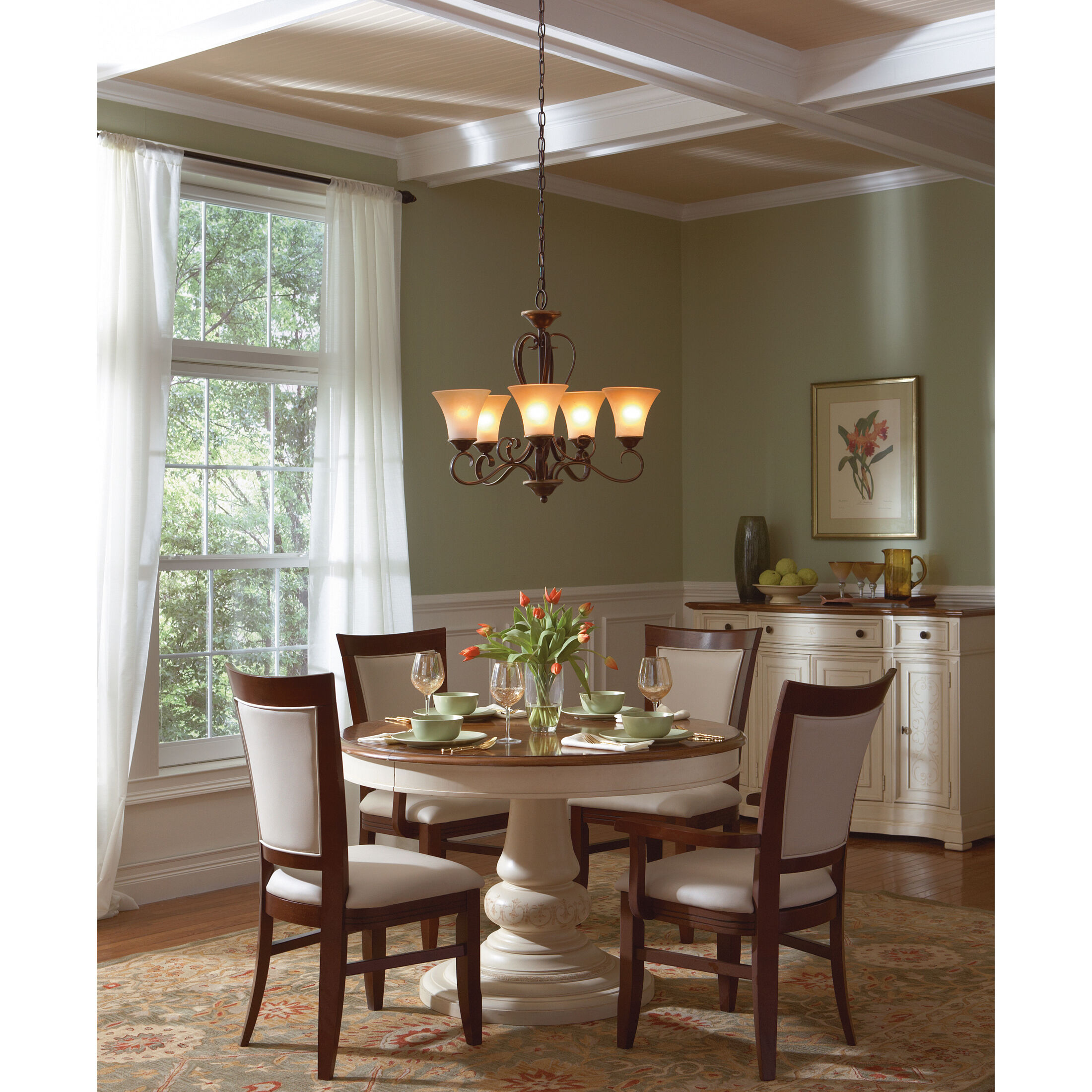 Duchess 5 Light 25 inch Palladian Bronze Chandelier Ceiling Light