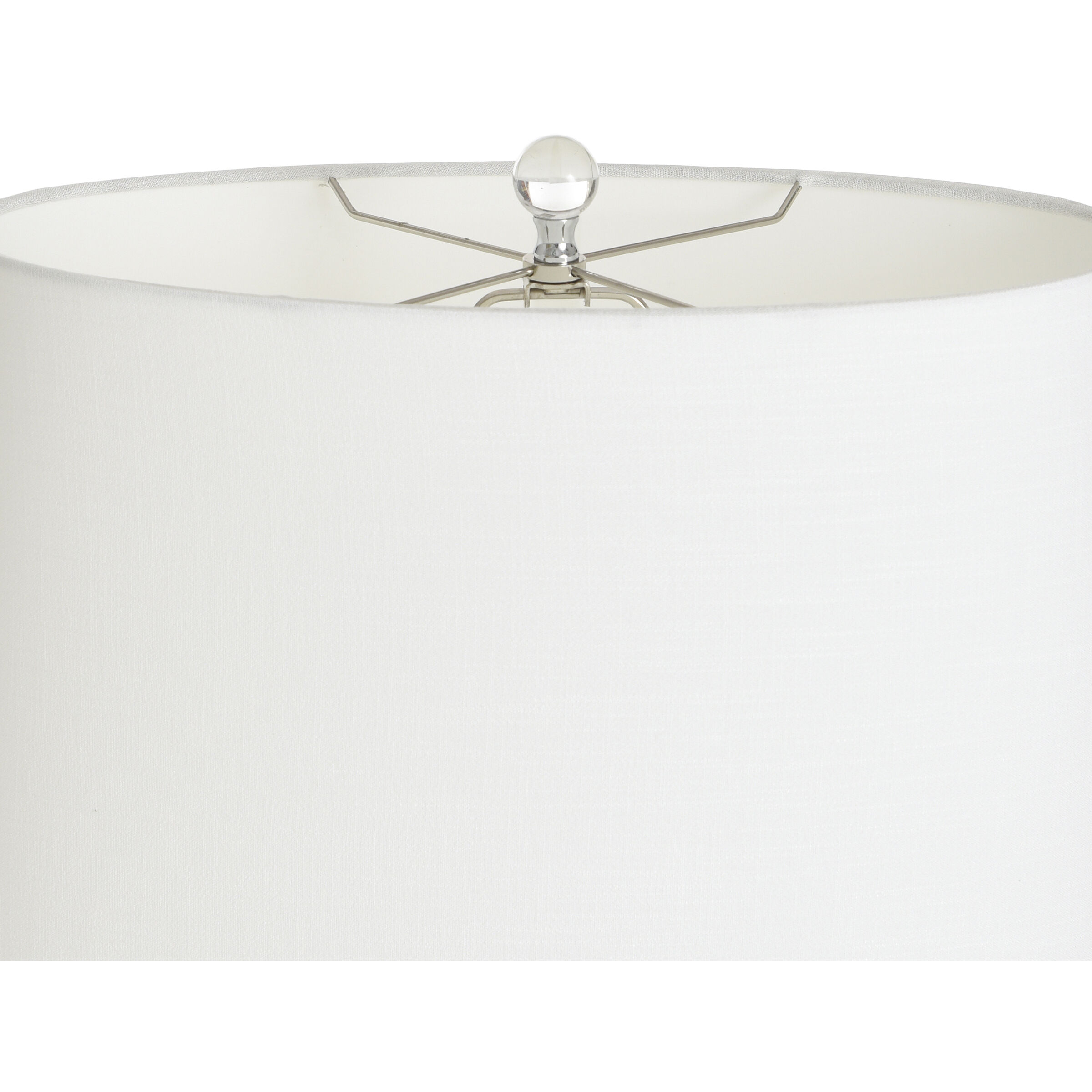 Lily 30 inch 100.00 watt Clear and White Table Lamp Portable Light