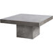 Millfield 43 X 43 inch Polished Concrete Outdoor Coffee Table
