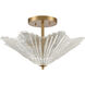 Radiance 4 Light 20 inch Satin Brass Semi Flush Mount Ceiling Light