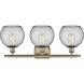 Ballston Farmhouse Chicken Wire LED 26 inch Antique Brass Bath Vanity Light Wall Light, Ballston