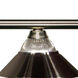 Sharp Shooter 3 Light 48 inch Brushed Nickel Billiard Ceiling Light in 9, Clear Ribbed and Brushed Nickel Glass and Steel