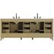 Virginia 84 X 35 inch Honey Brown Bathroom Vanity Cabinet