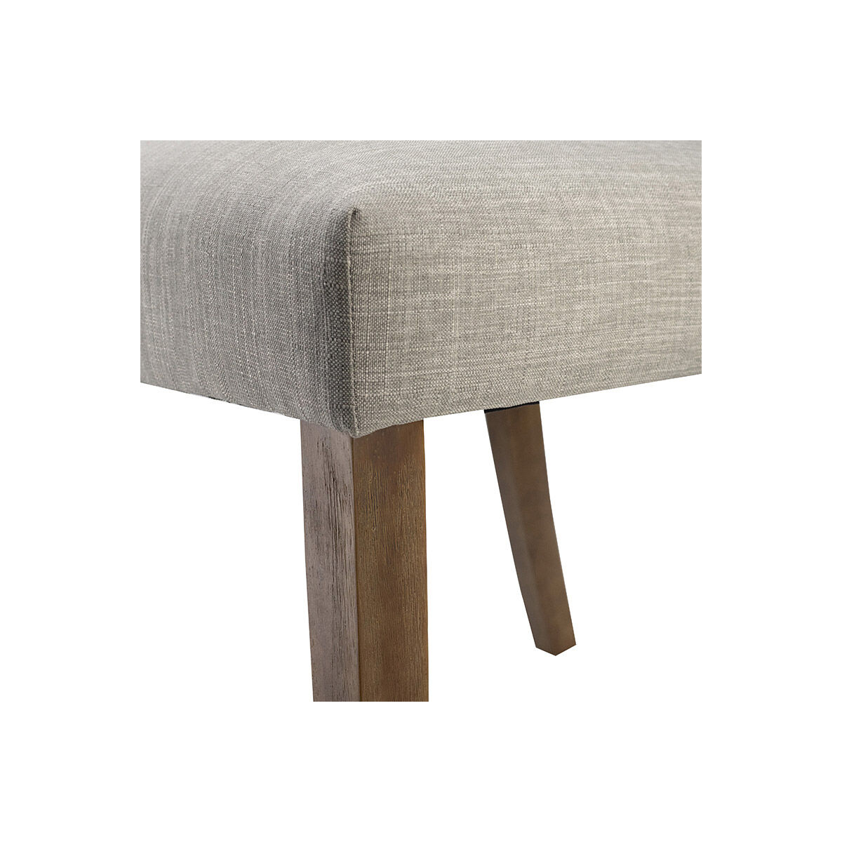 Tufted Back Natural Dining Chair in Smoke Gray