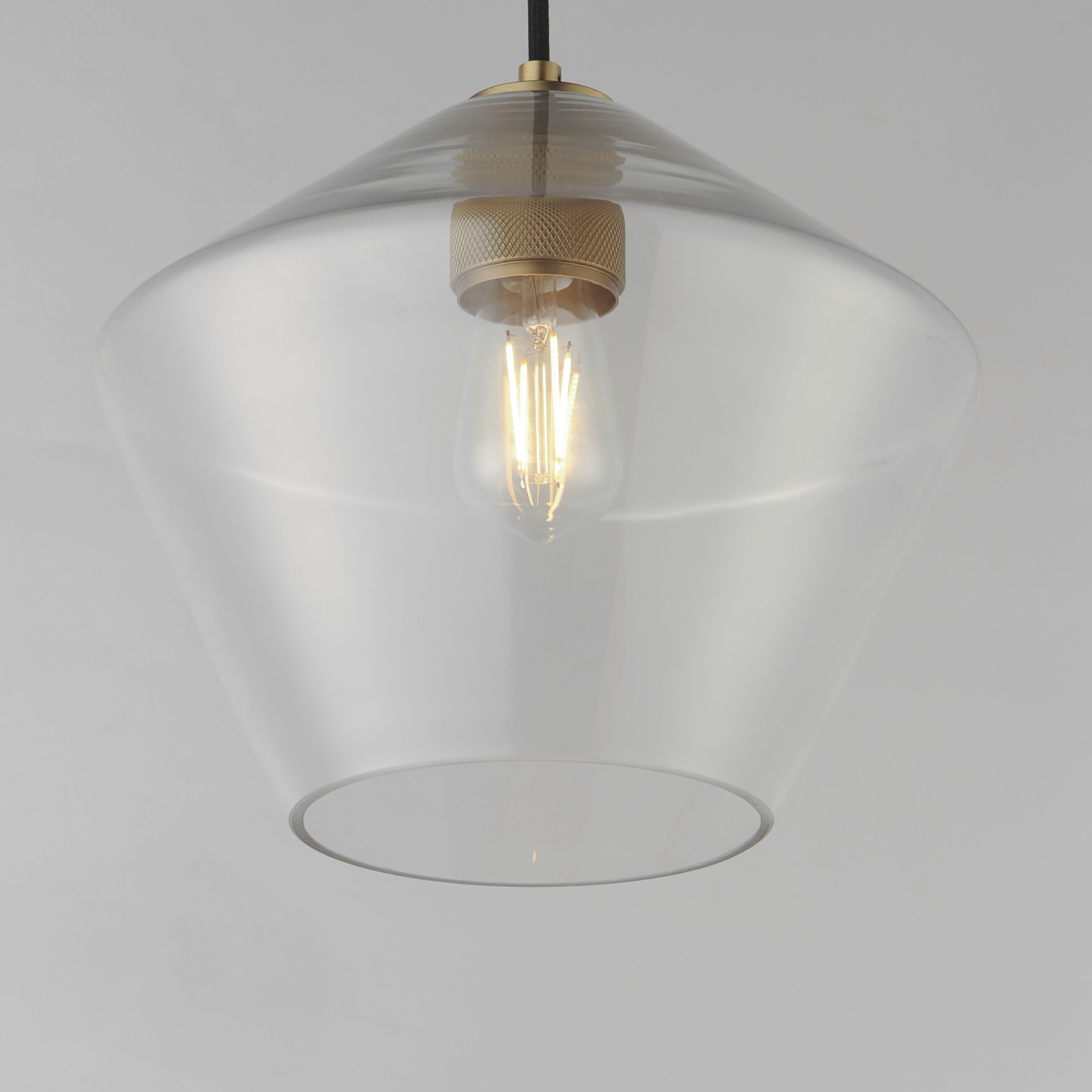 Geode 1 Light 11.75 inch Natural Aged Brass Single Pendant Ceiling Light