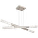 Axis LED 47.9 inch Metallic Beige Silver Linear Chandelier Ceiling Light, Moda