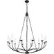 Arabella 12 Light 43 inch Matte Black Chandelier Ceiling Light