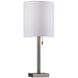 Liam 22 inch 60.00 watt Brushed Steel Table Lamp Portable Light