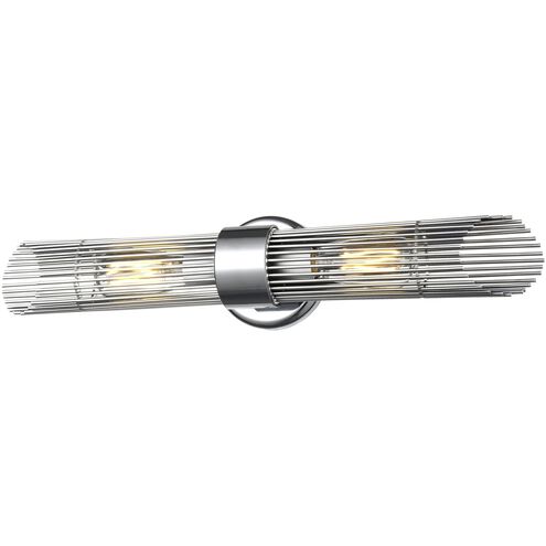 Spartan 2 Light 24 inch Chrome Bath Vanity Wall Light