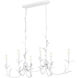 Aslin 6 Light 44 inch Textured White Linear Chandelier Ceiling Light