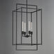 Gridline 4 Light 17 inch Black Single Pendant Ceiling Light