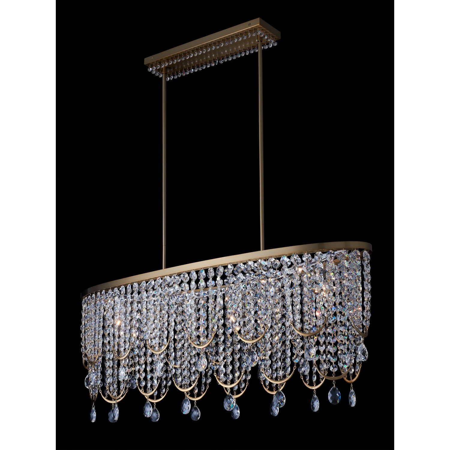 Vezzo Island Light Linear Pendant Ceiling Light in Winter Brass