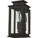 Princeton 1 Light 9 inch Black Outdoor Wall Lantern